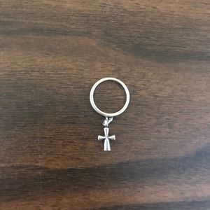 Vintage James avery cross charm ring